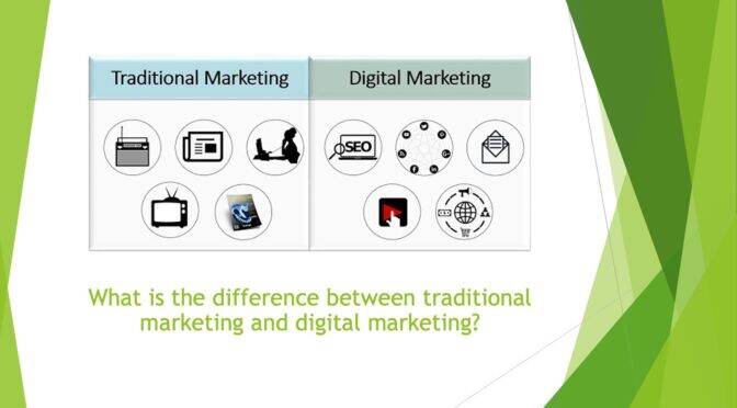 What is the difference between traditional marketing and digital marketing?